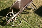 One of the oldest wheelbarrows available at Leo's Wheelbarrow Rental. But not for long