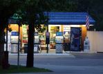 A popular petroleum-based beverage outlet was robbed suddenly on Saturday. (From-Across-the-Street Photography)